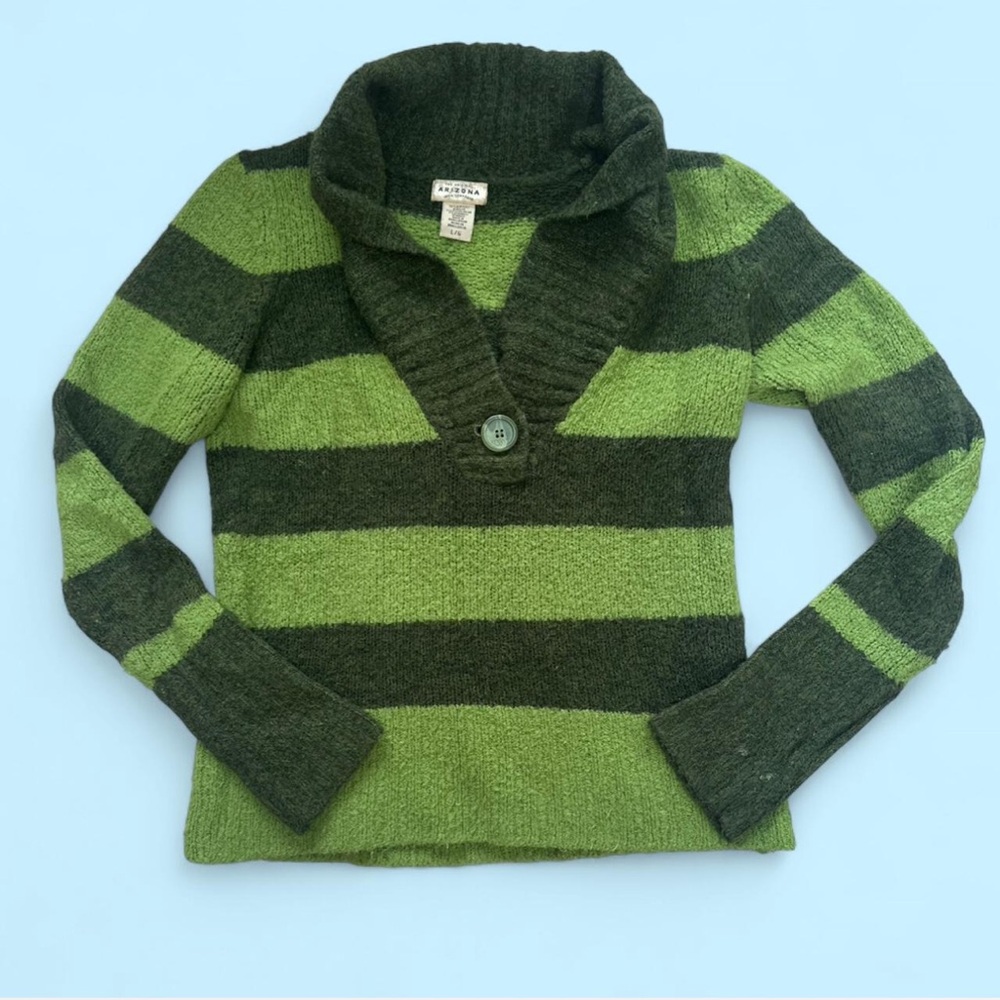 Green Steve 90s Blues Clues Vibe Striped Sweater